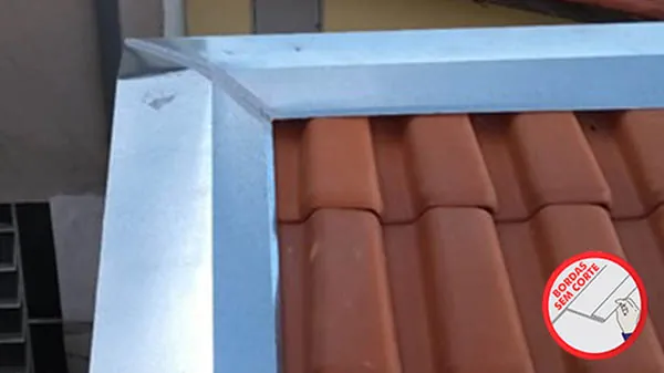 Pingadeira e rufo em chapa galvanizada